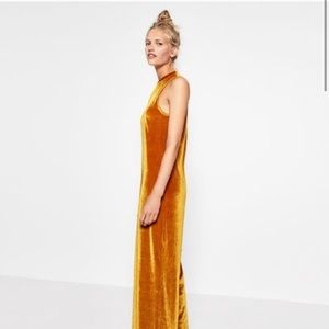 Zara Mustard jumpsuit with flare legs